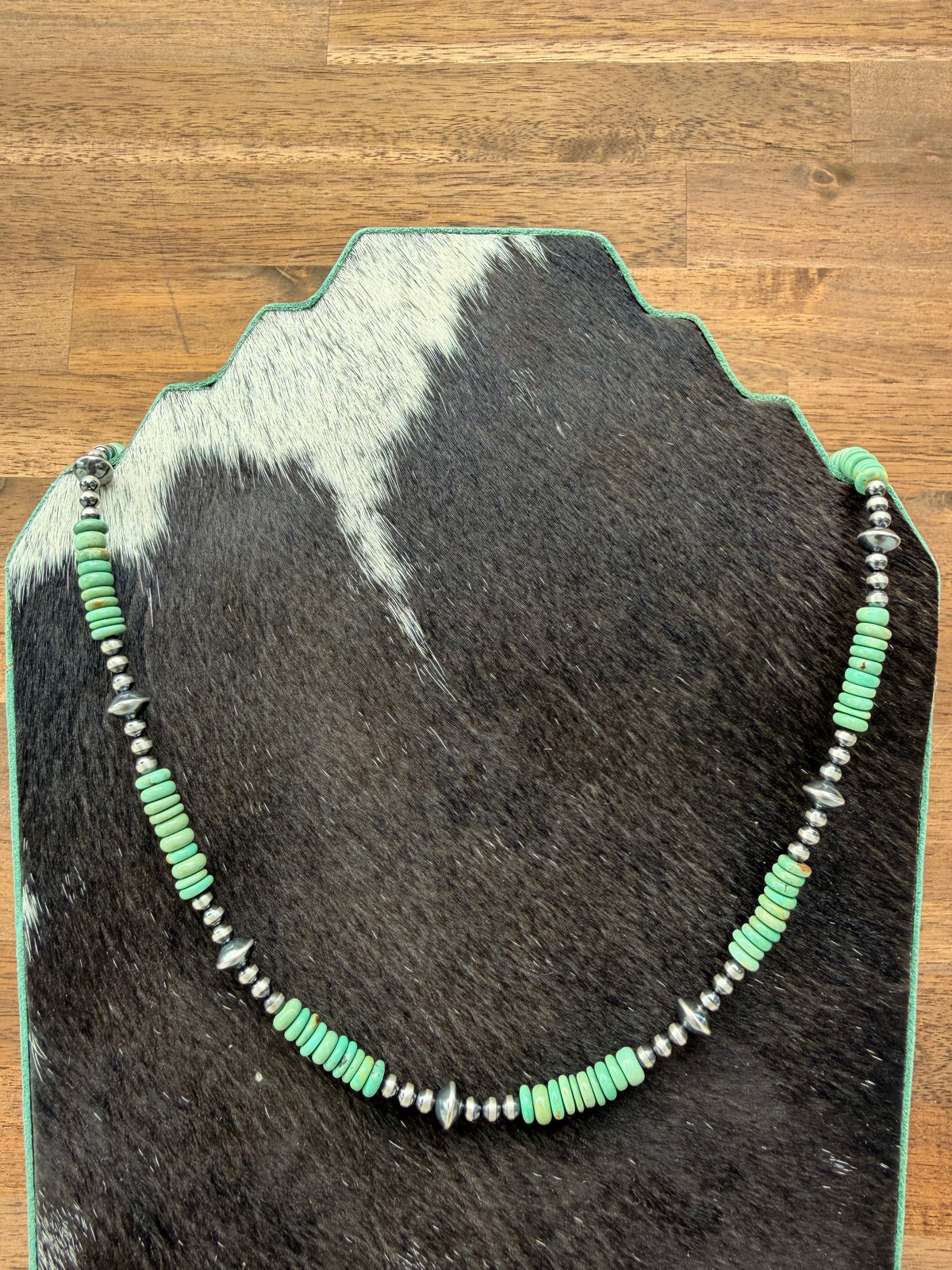 Necklace - 26” - 4mm + 8mm Rondell & Turquoise