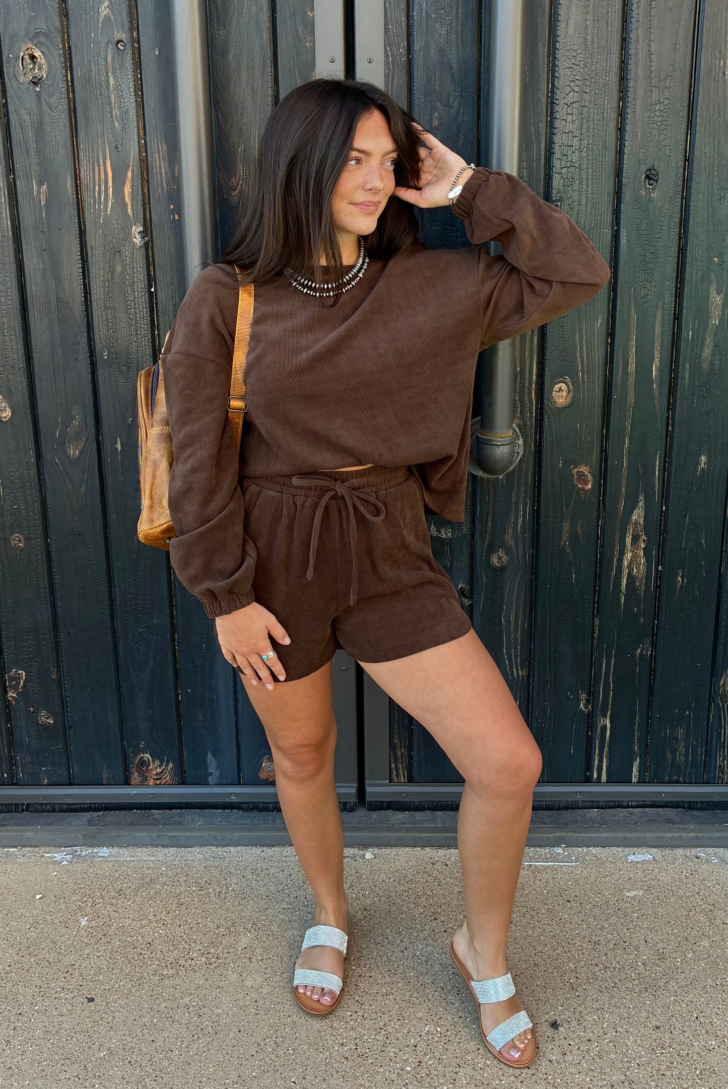Brown Pullover & Shorts