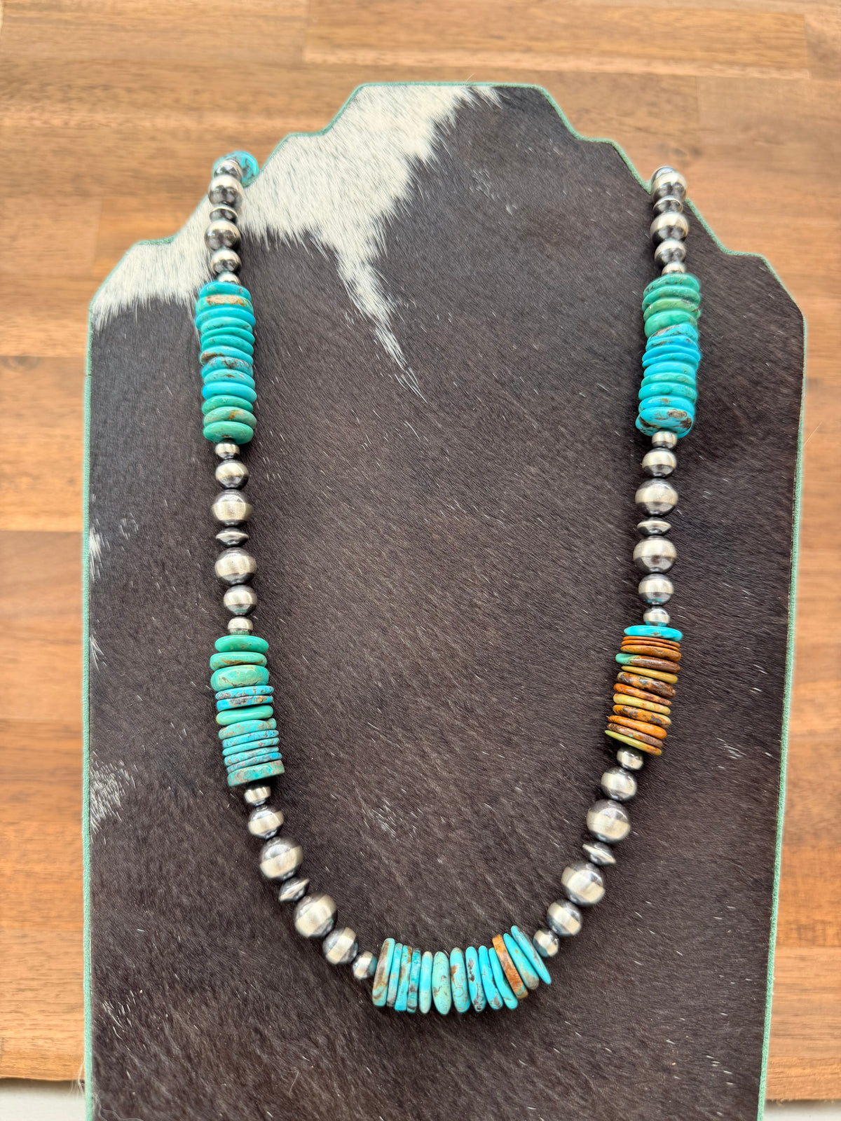 Necklace - 26” - 6/8/10mm & 8mm Rondell + Turquoise