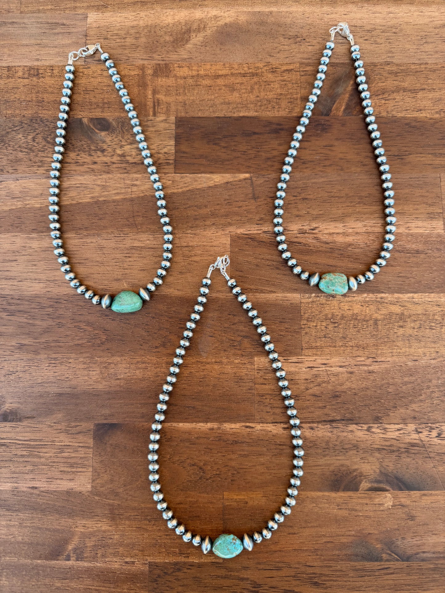 Necklace - 15” - Turquoise Nugget - 6mm - 8mm Rondell