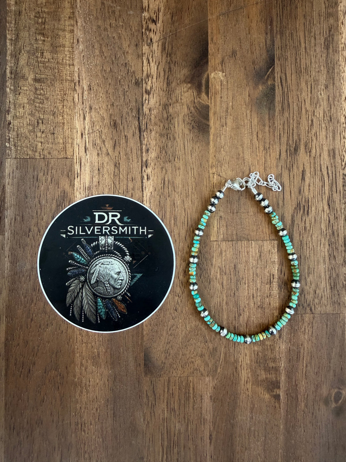 Anklet - 5mm & Kingman Turquoise