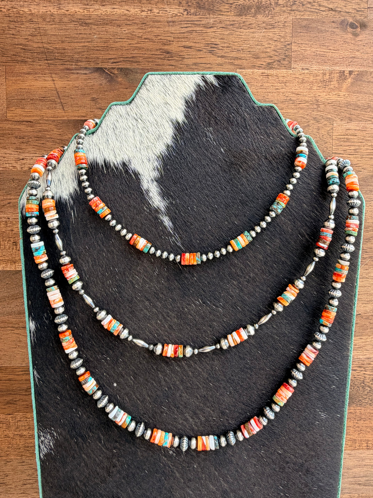 Necklace - 22” - 5mm - 6.5mm Rondell - Spiny Oyster