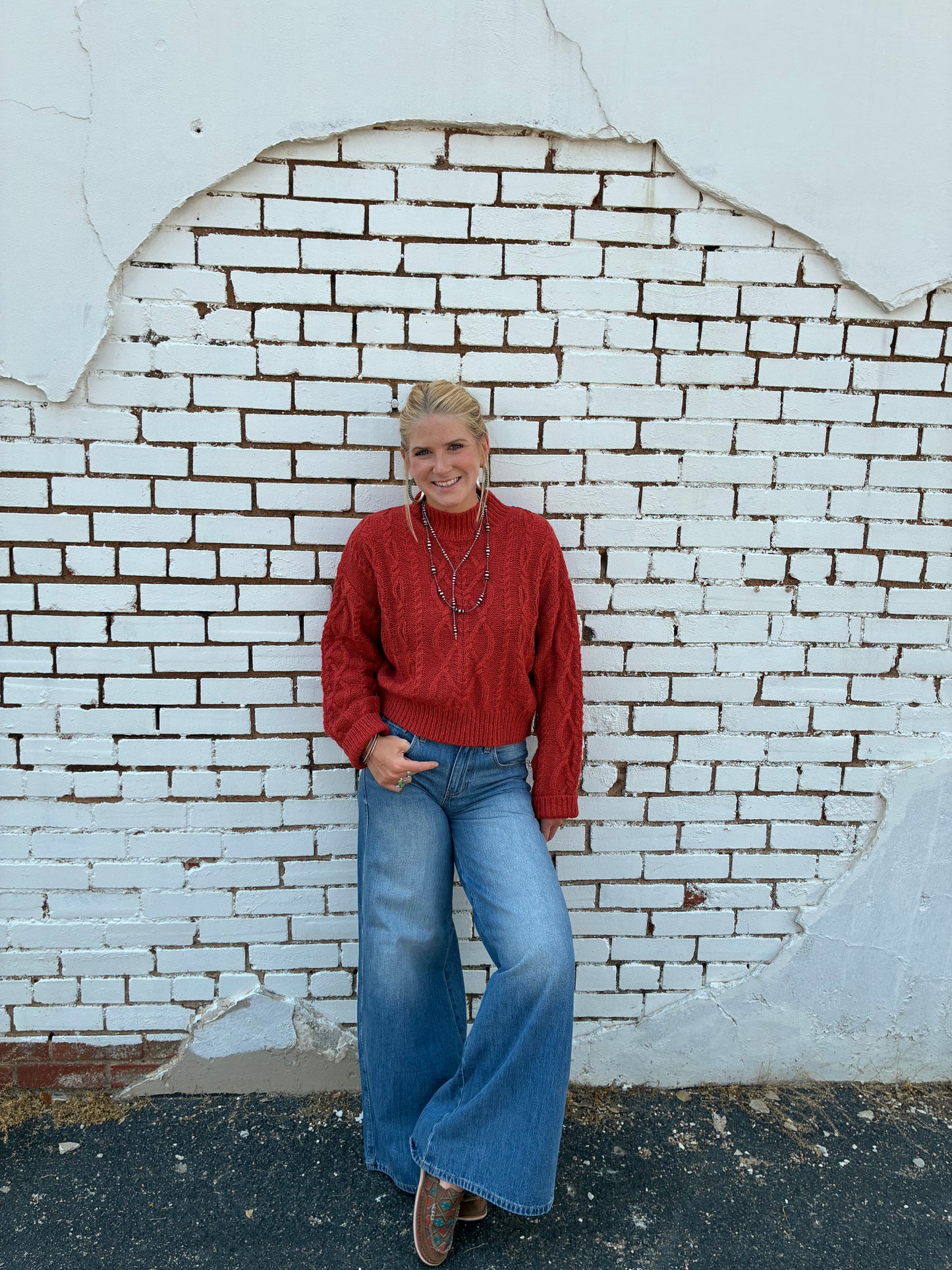 Cinnamon Cropped Sweater