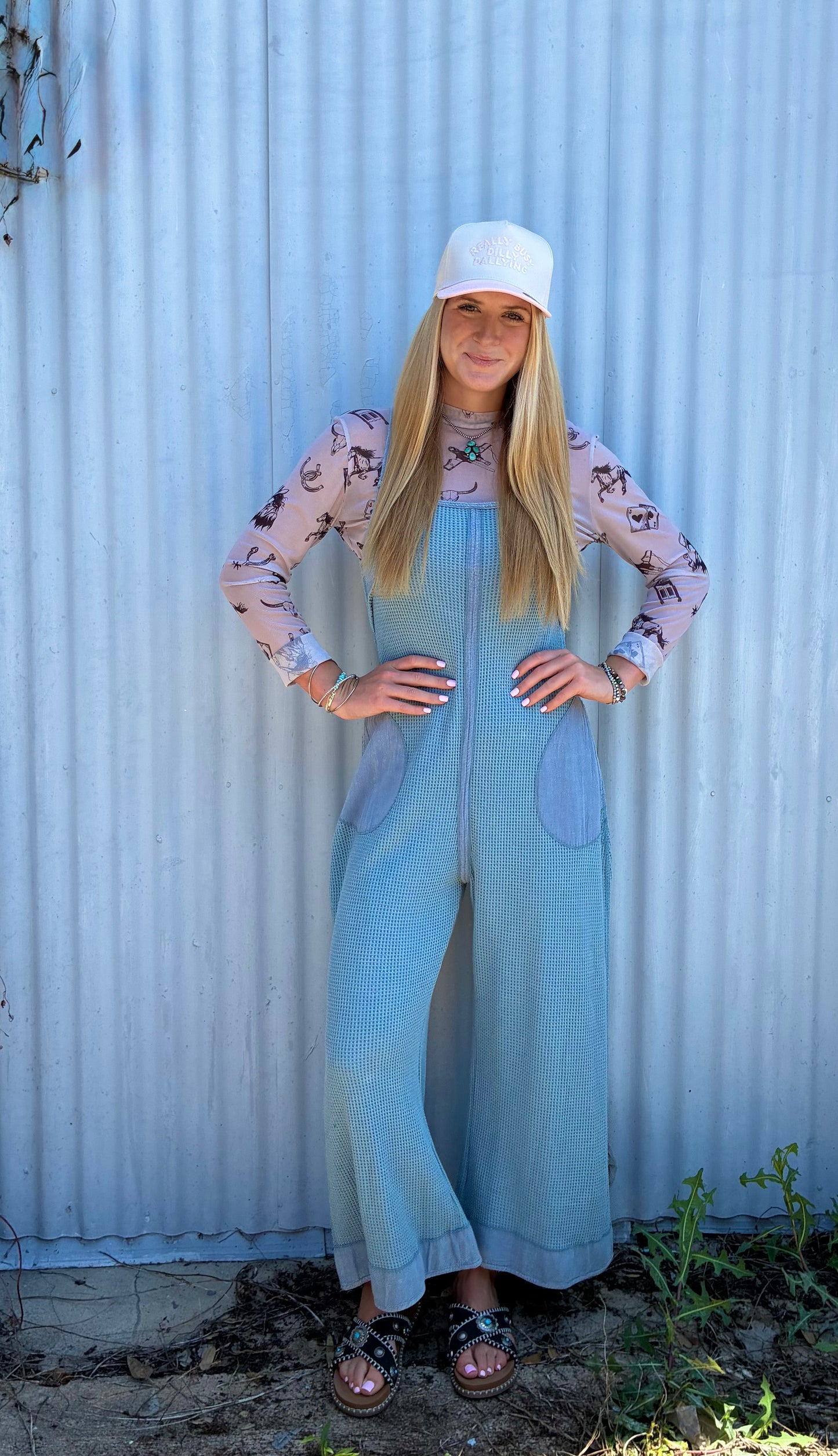 Cards and Horses Mesh Top