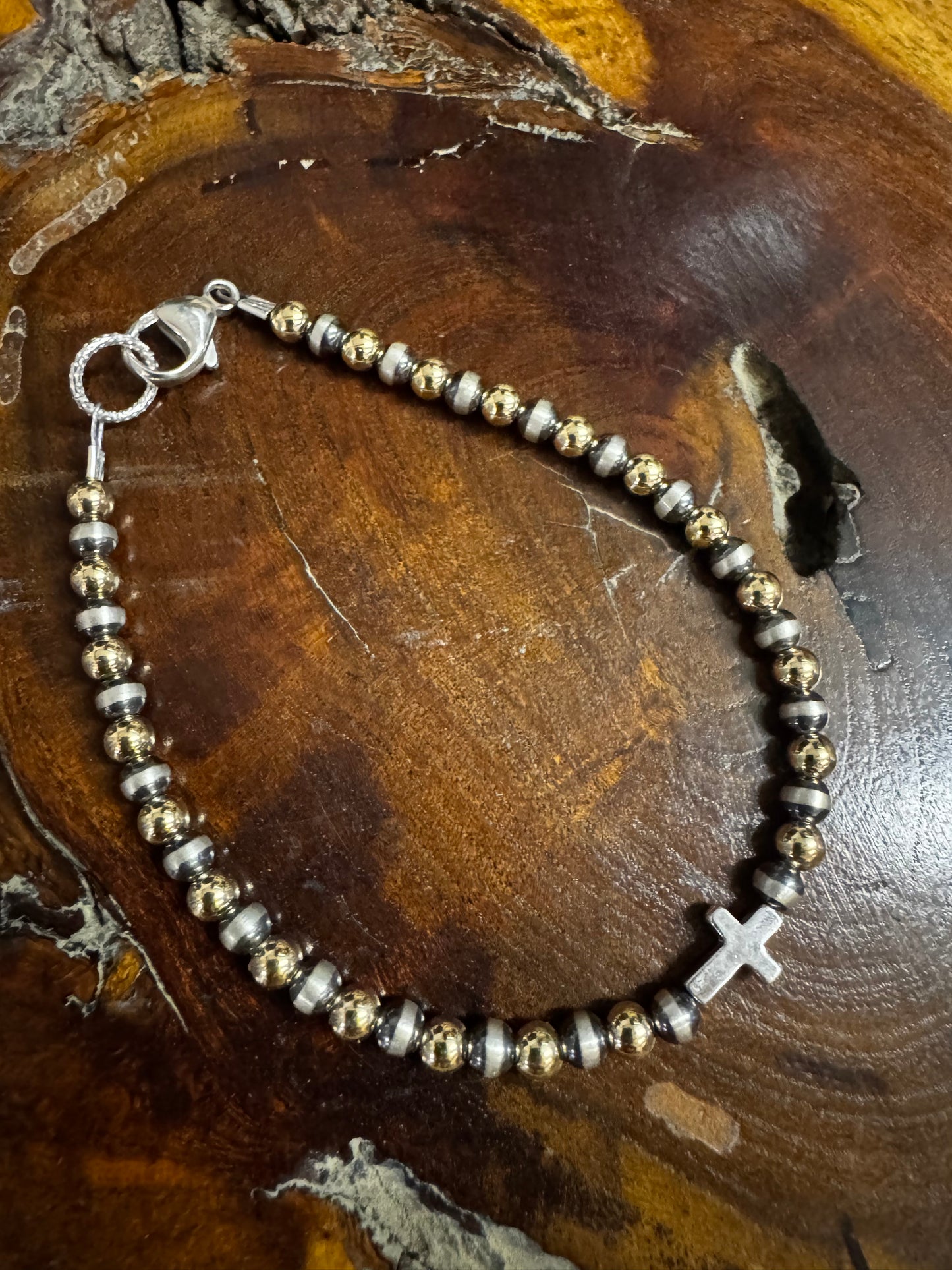 Bracelet - Cross w/ 4 SS/GF