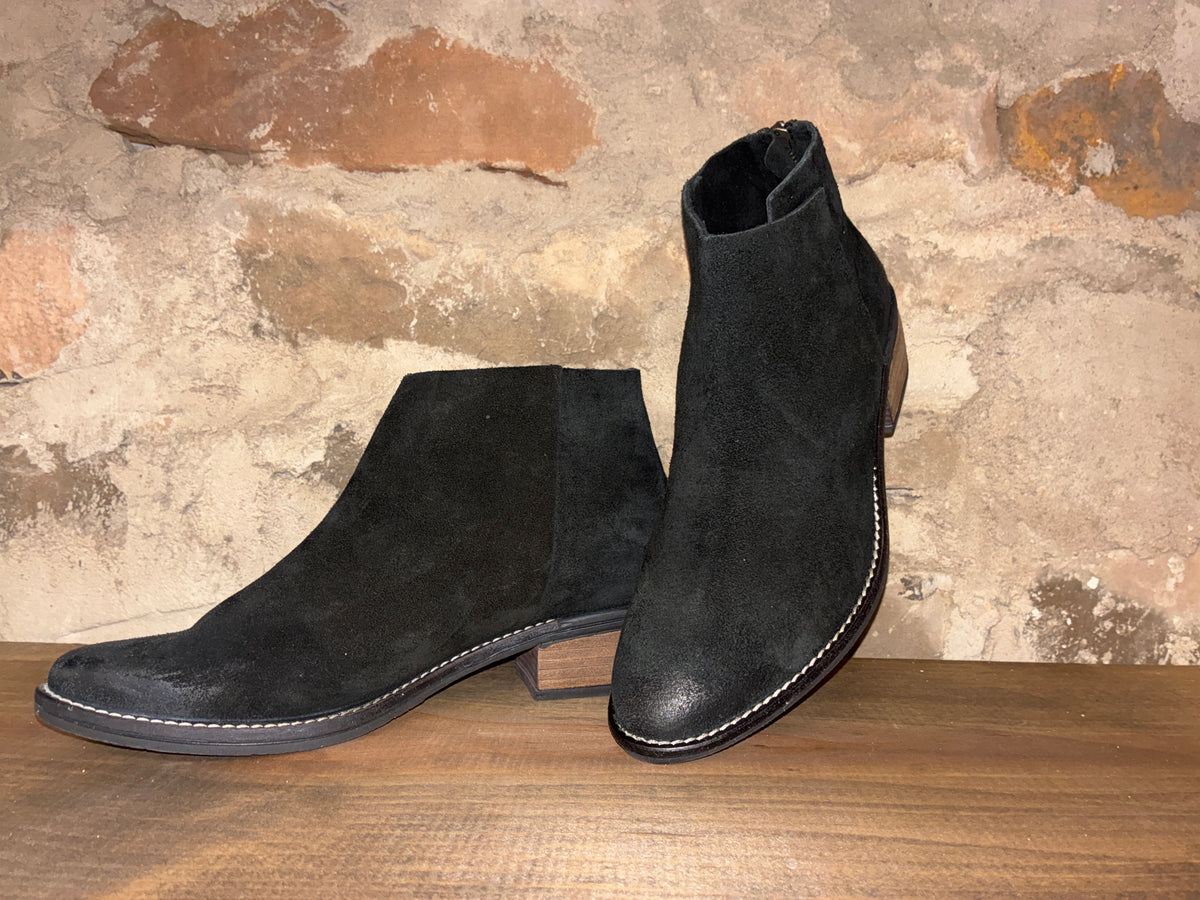 Black Suede Booties