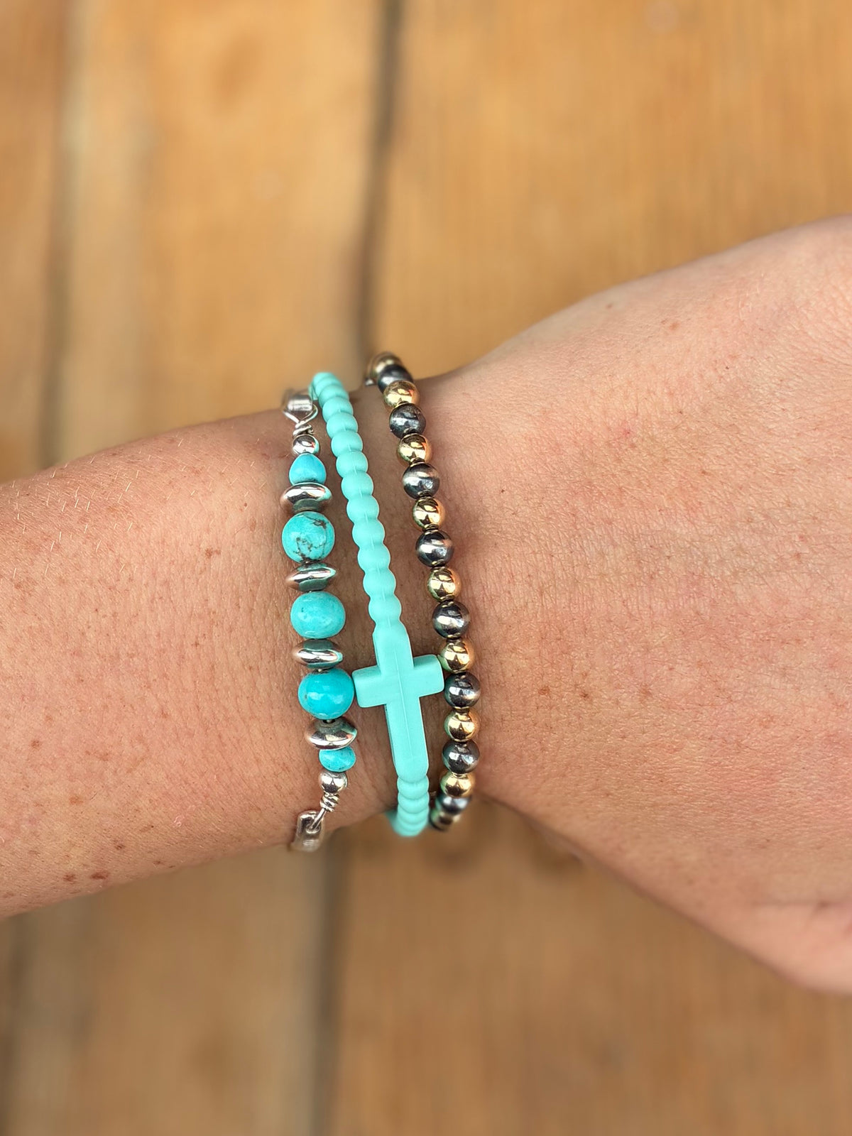 Bracelet - Mix Metal Stretch