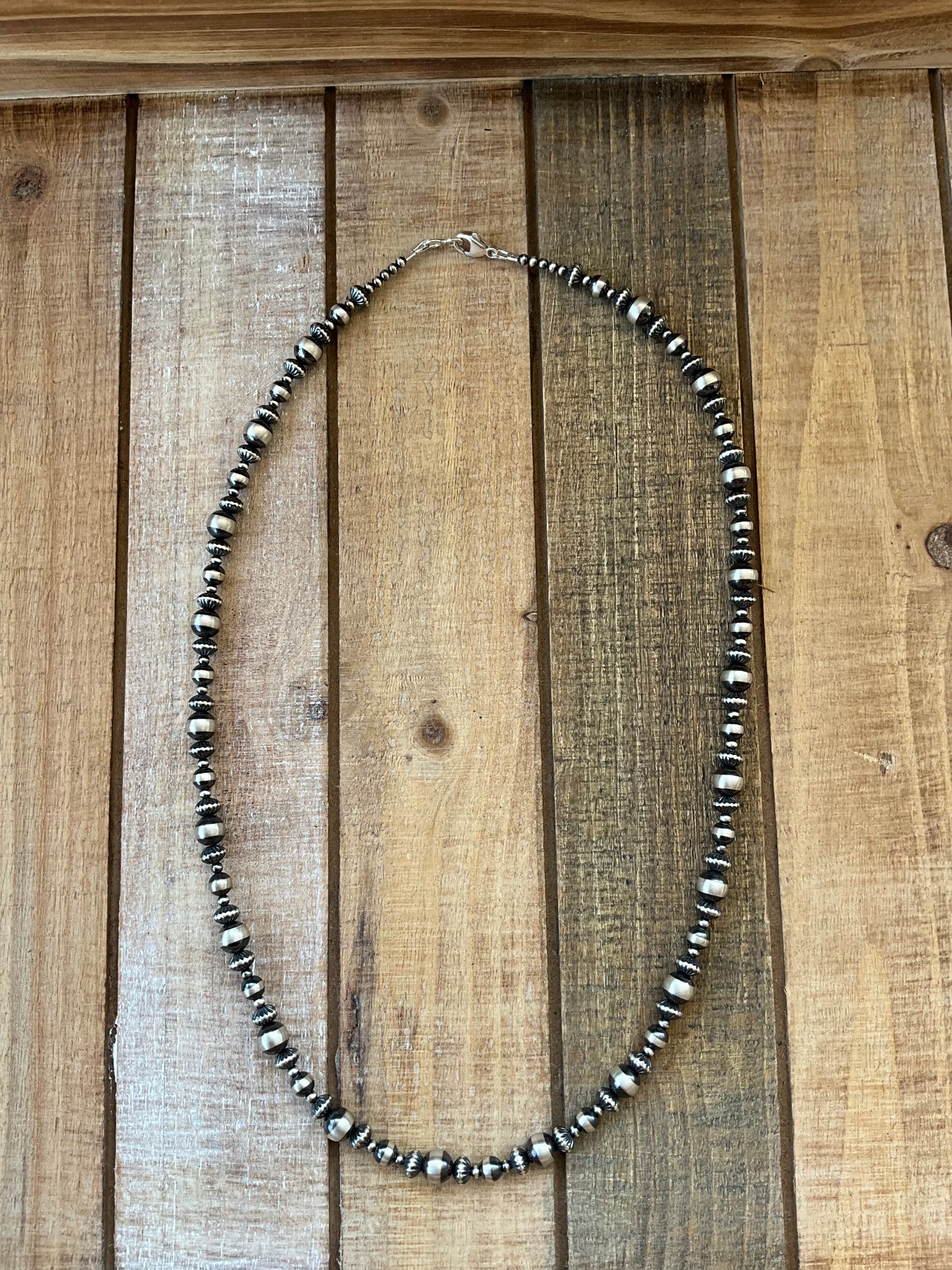 Necklace - 24” - 3/6/8mm Round - 7.5mm Rondelle