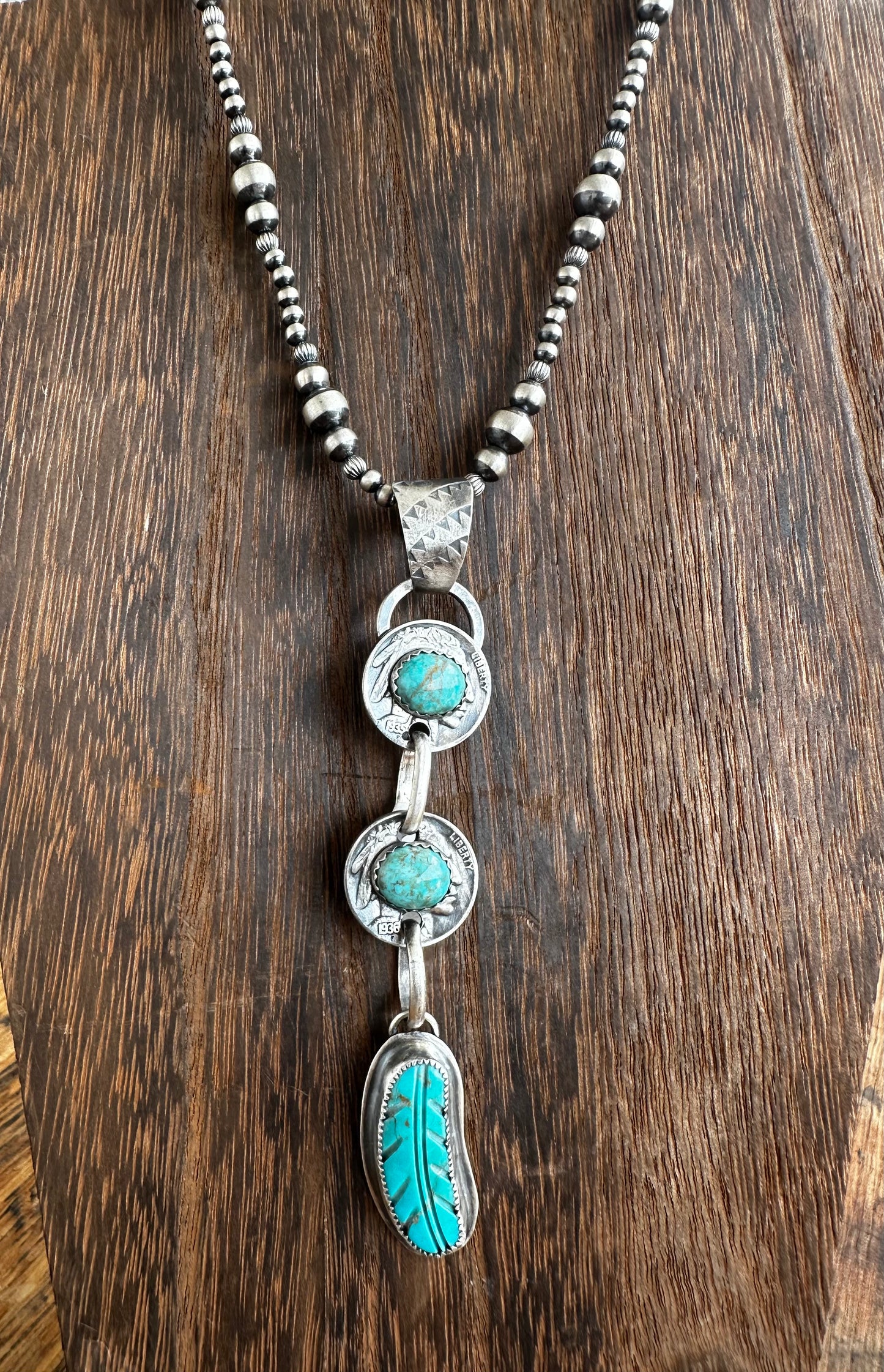 Buffalo Nickel Drop Pendant