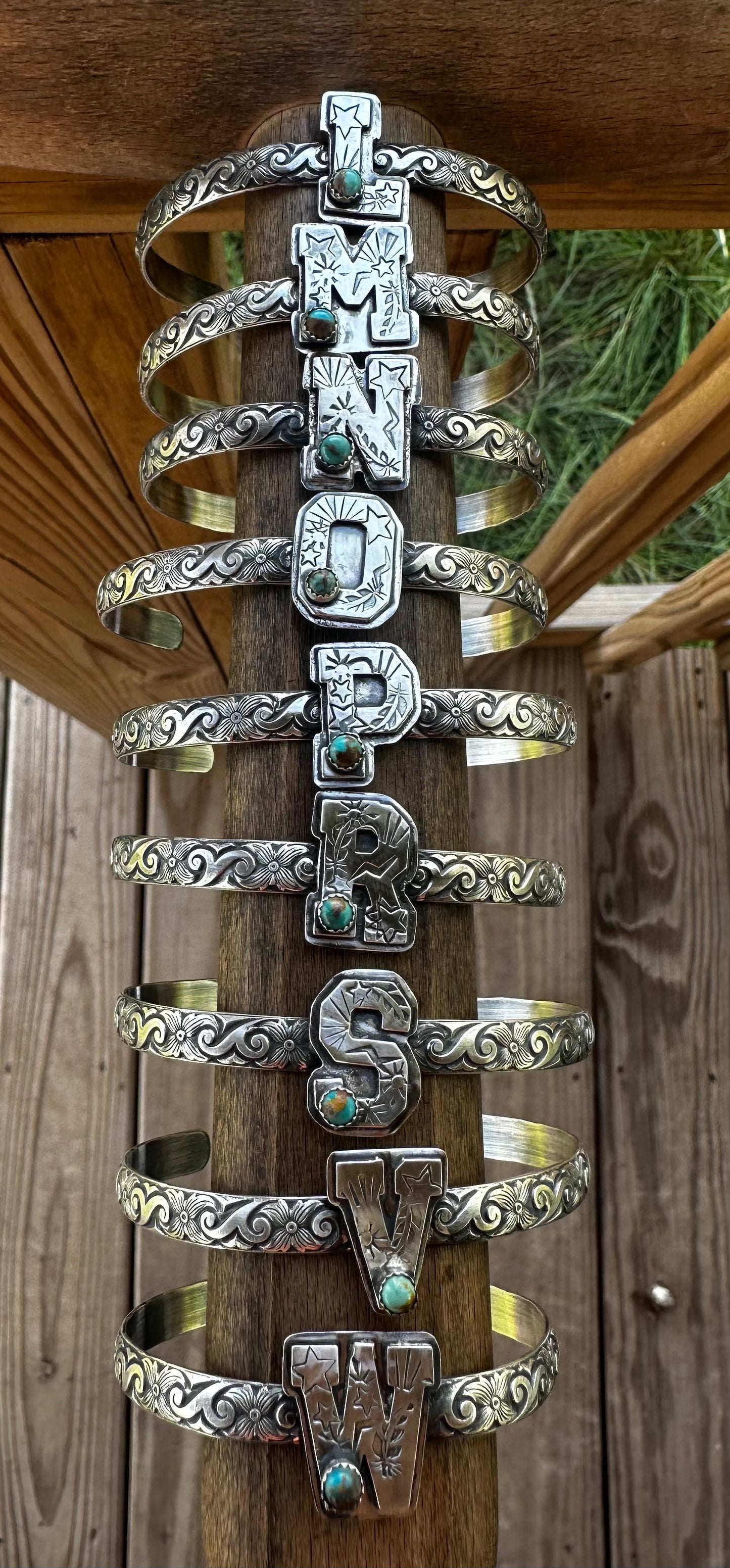 Sterling Silver Initial Cuff Bracelet