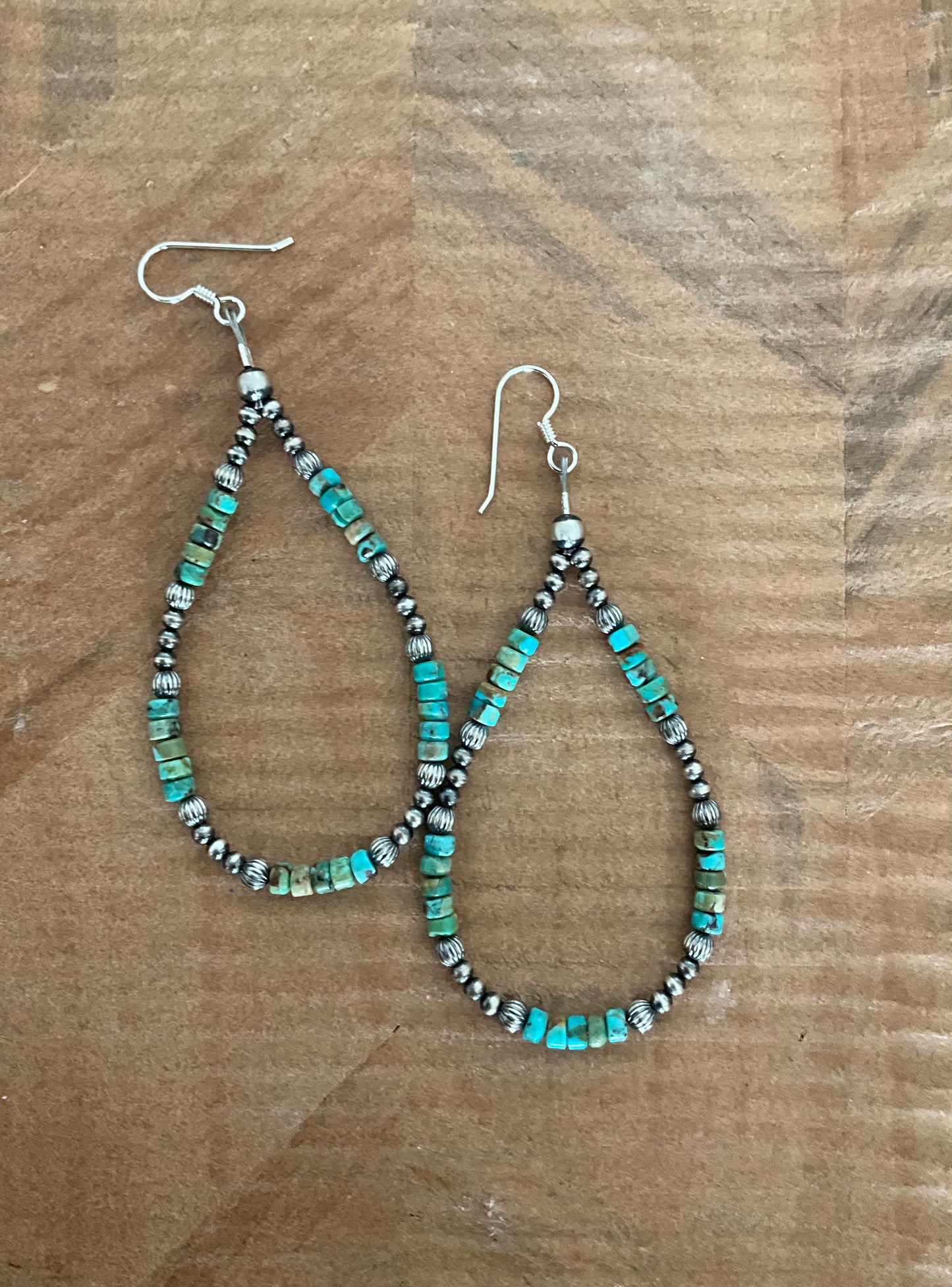 Earrings - Sterling Silver & Turquoise Dangle