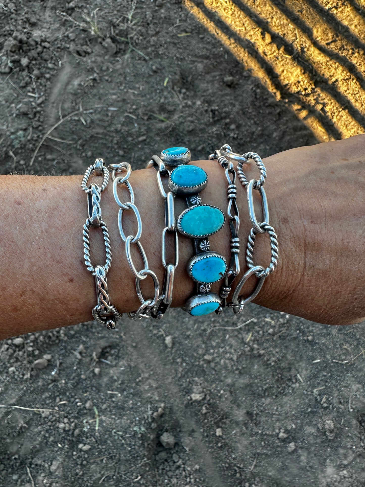 5 Stone Turquoise Cuff