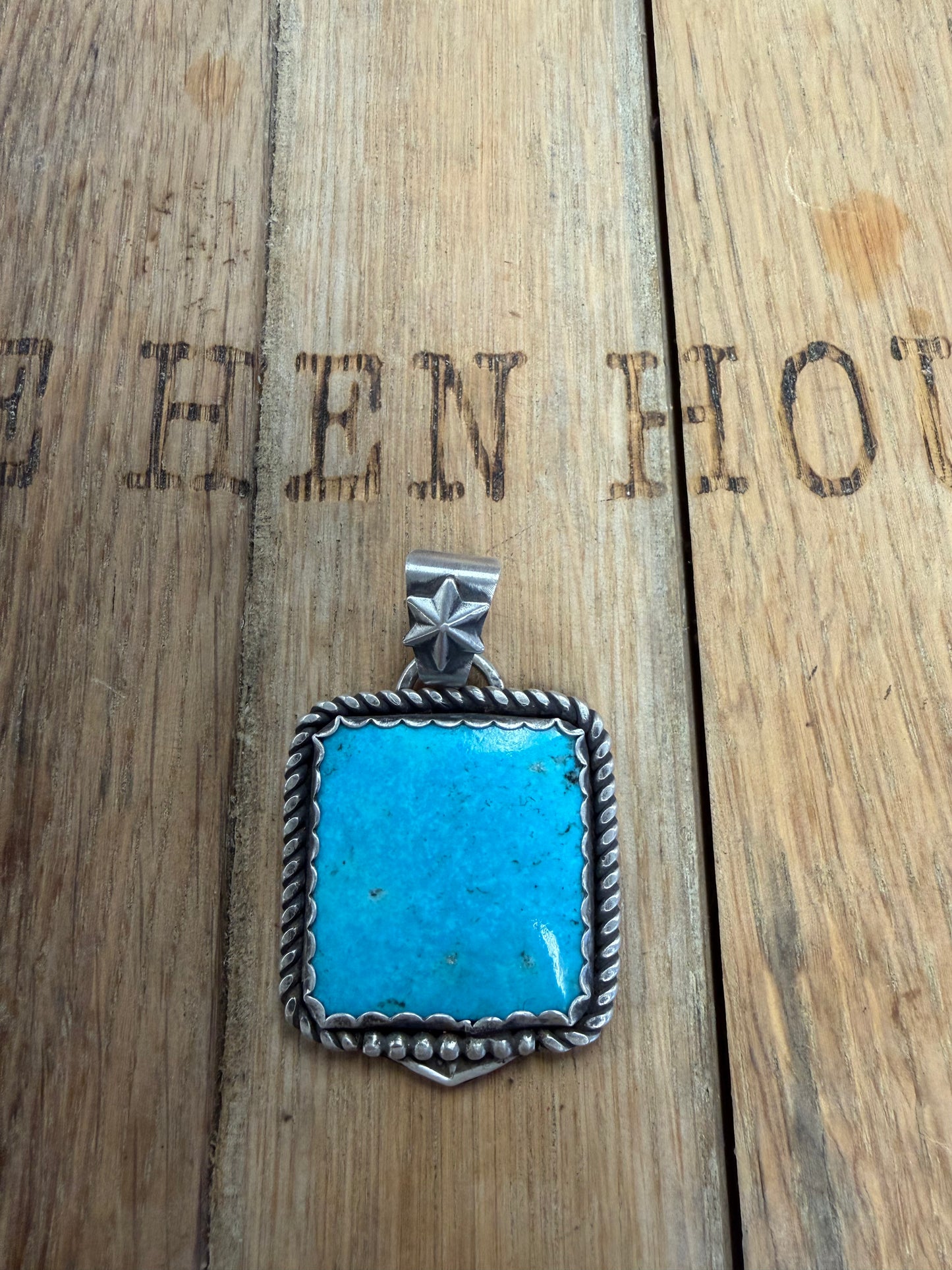 High Grade Kingman Turquoise Pendant