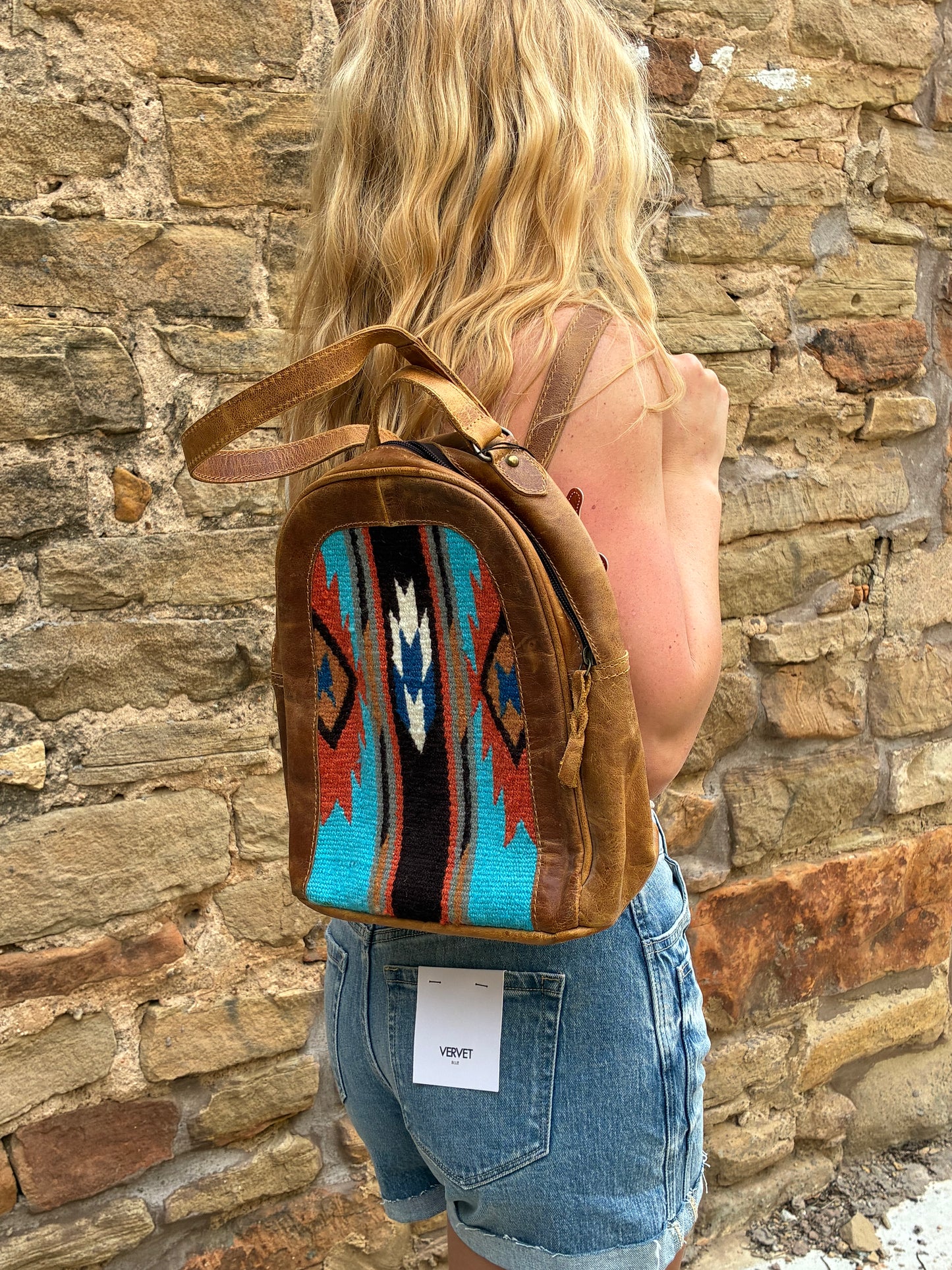 Aztec Leather Backpack