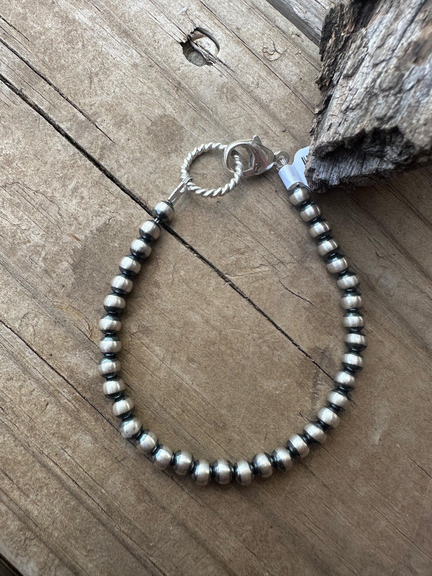 Bracelet - 5MM Sterling Silver Pearl Beads