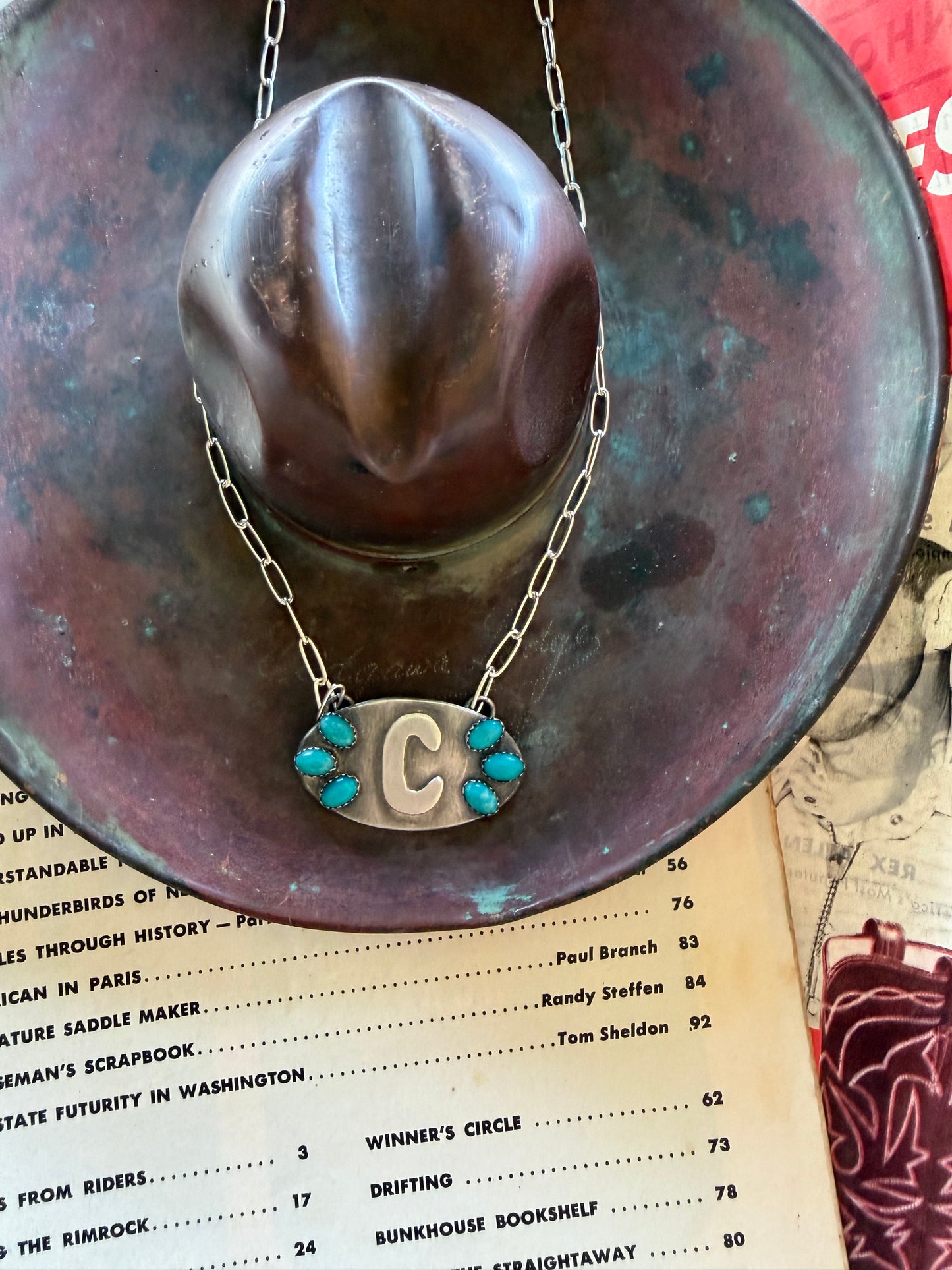 3 Stone Initial Necklaces