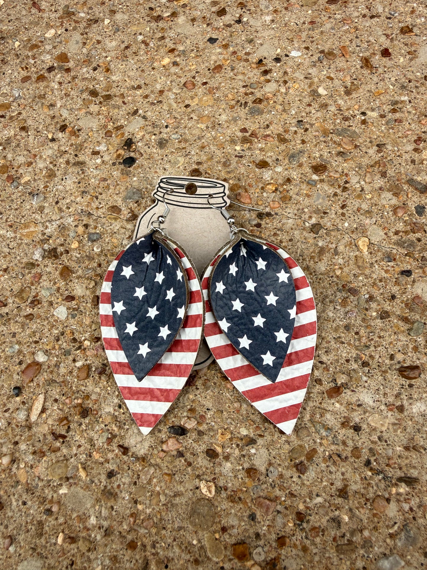 USA Leather Earrings
