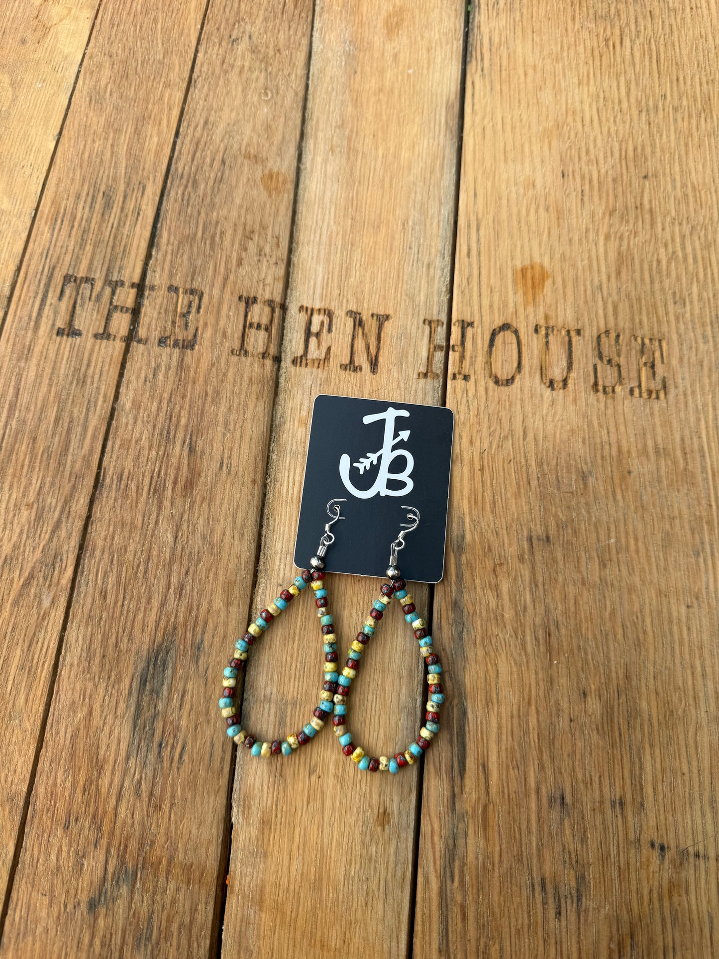 Earrings - Picasso Seed Bead
