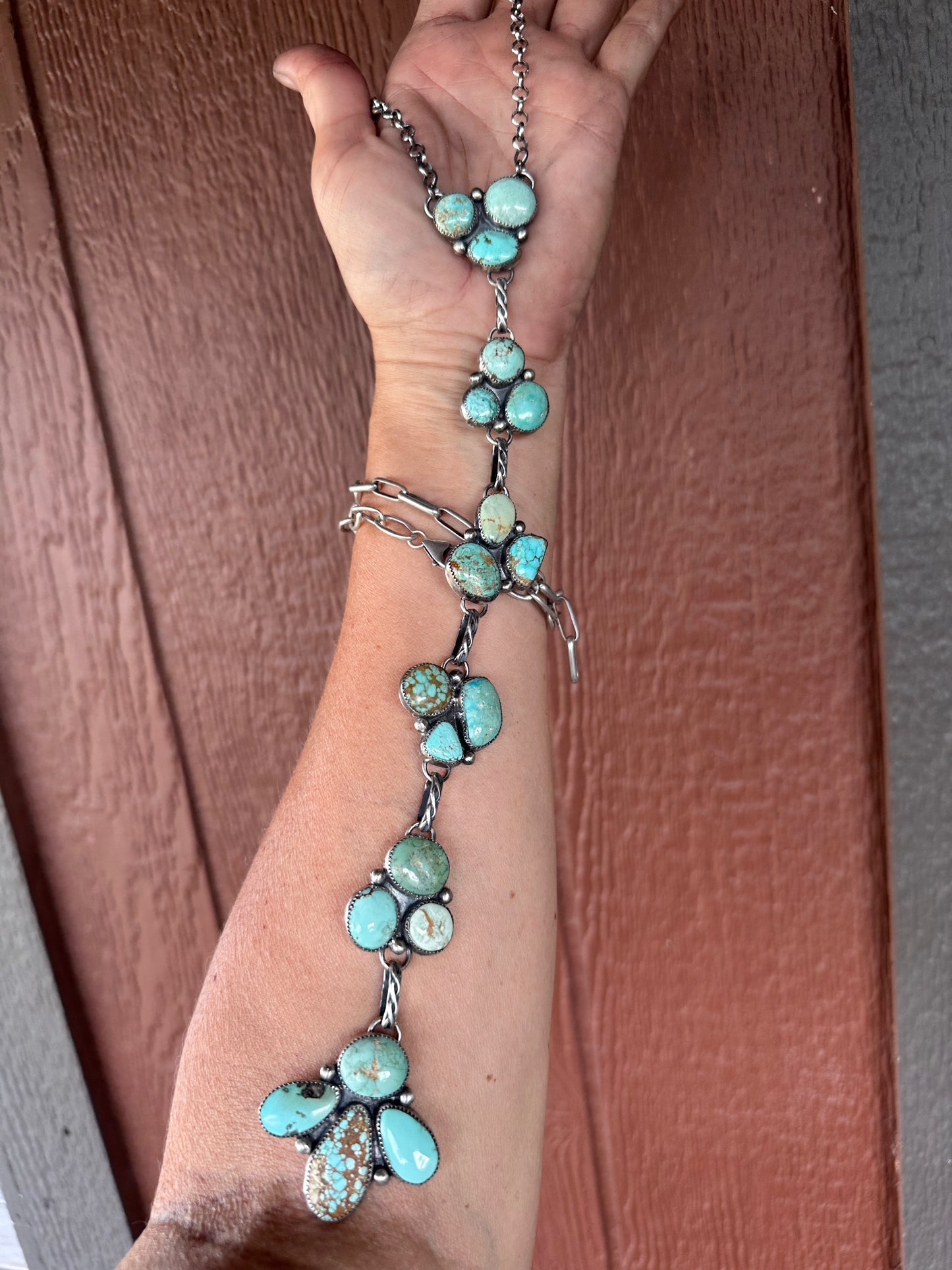 Lariat Cluster Drop Necklace