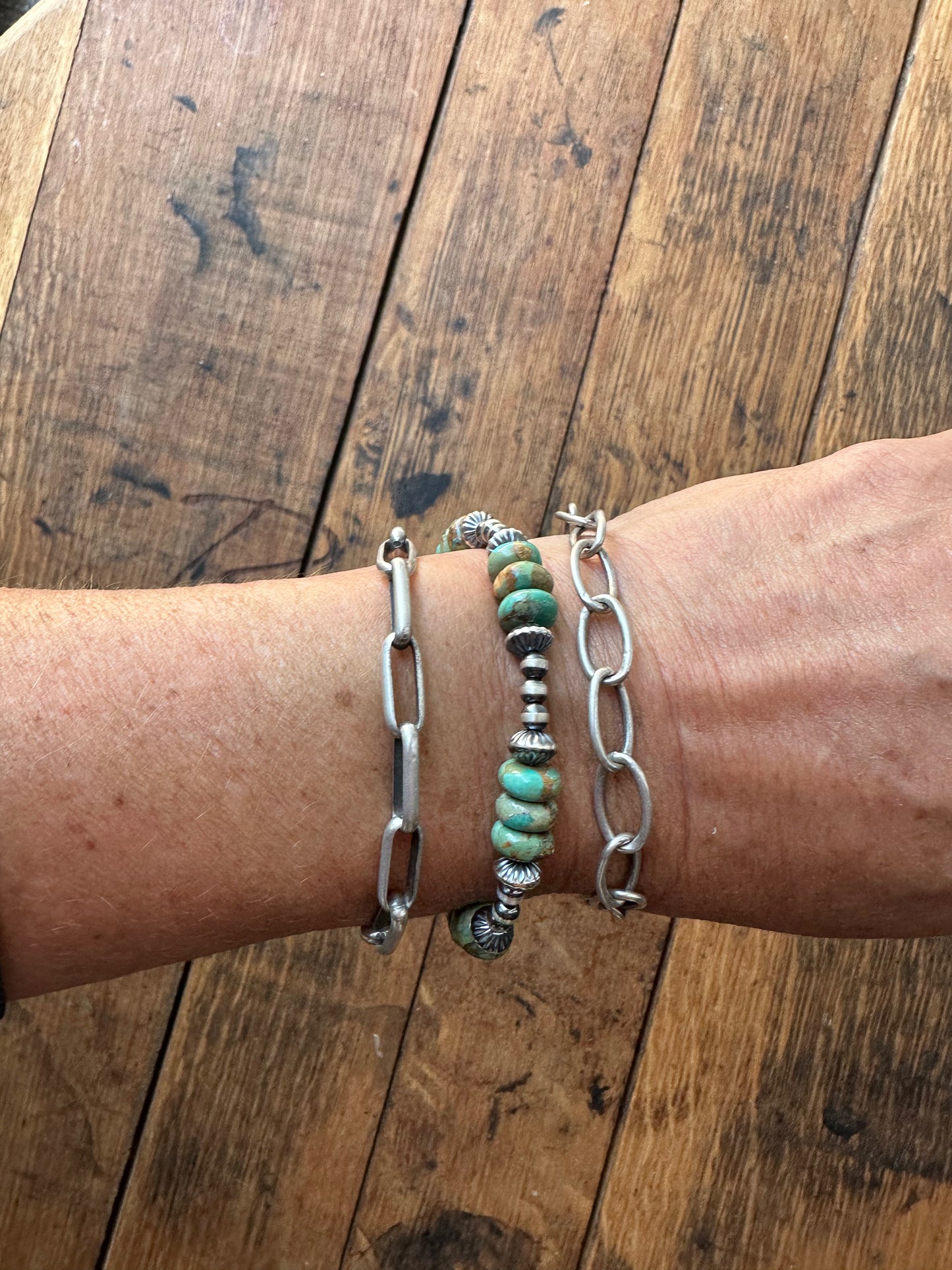 Bracelet - Sterling Pearls & Turquoise
