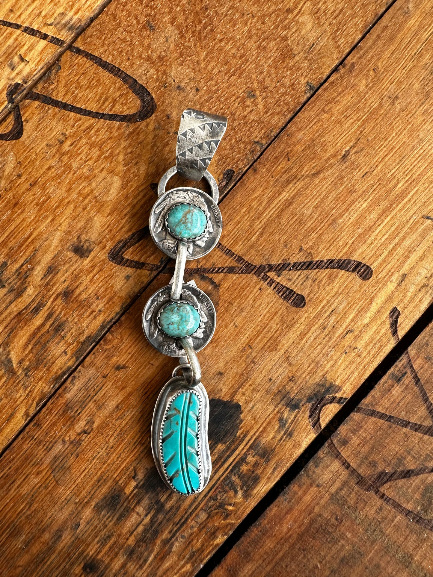 Buffalo Nickel Drop Pendant