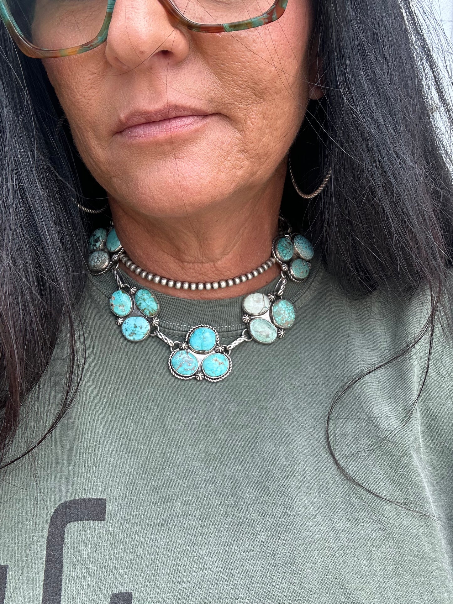 Turquoise Cluster Choker