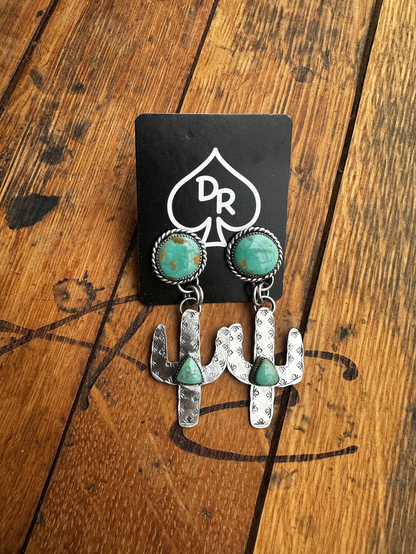 #8 Turquoise Cactus Earrings