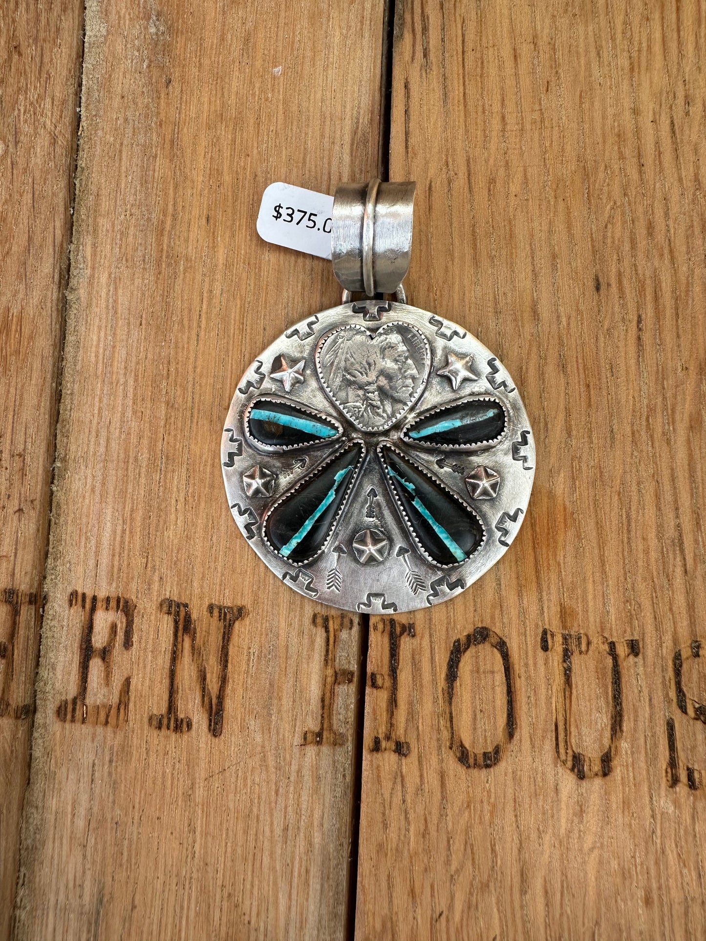 The Big Blackjack Indian Head Pendant