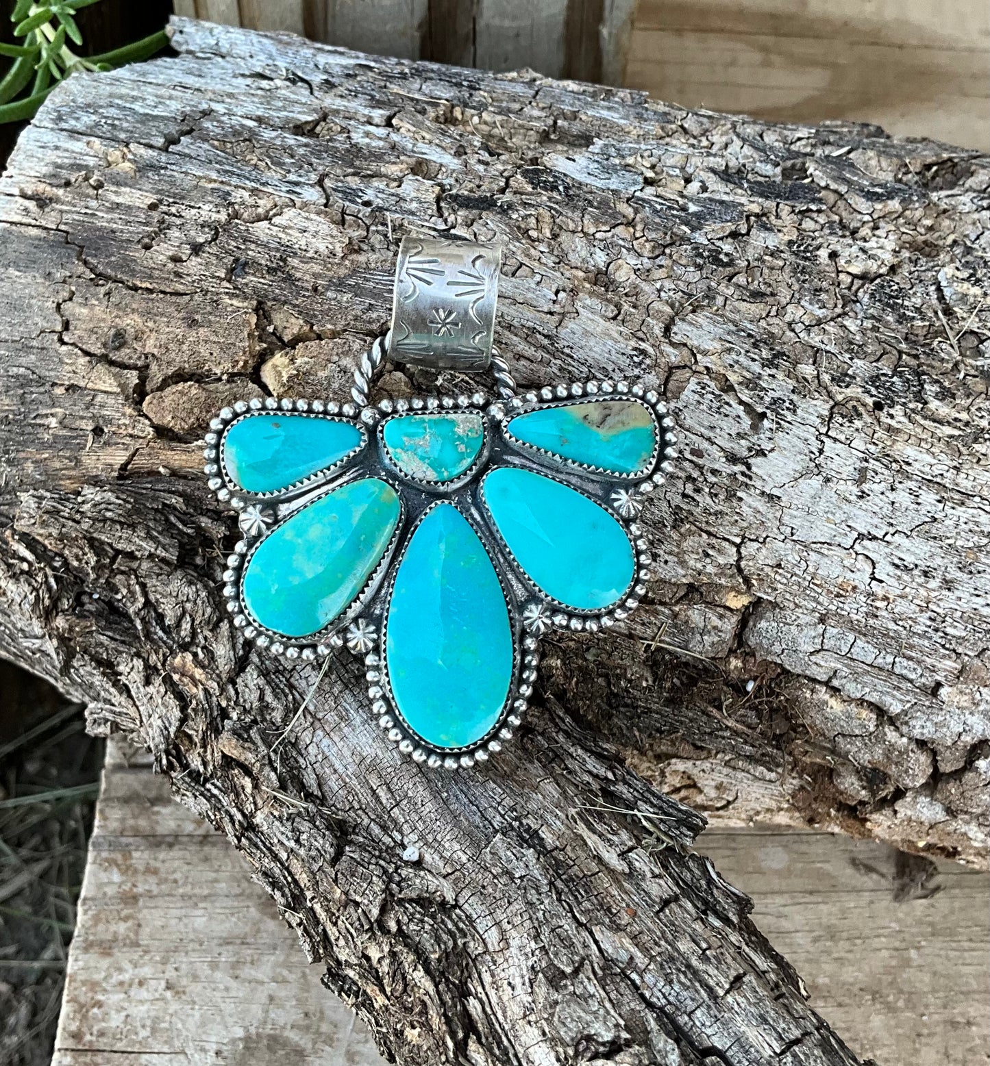 Turquoise Cluster Pendant