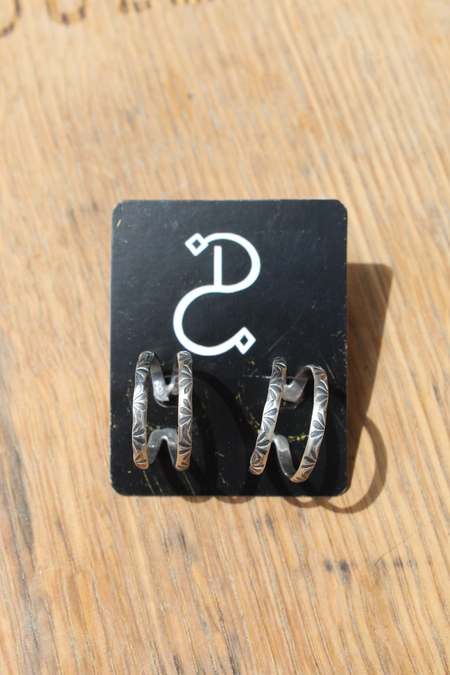 Stamped Hoop Earrings
