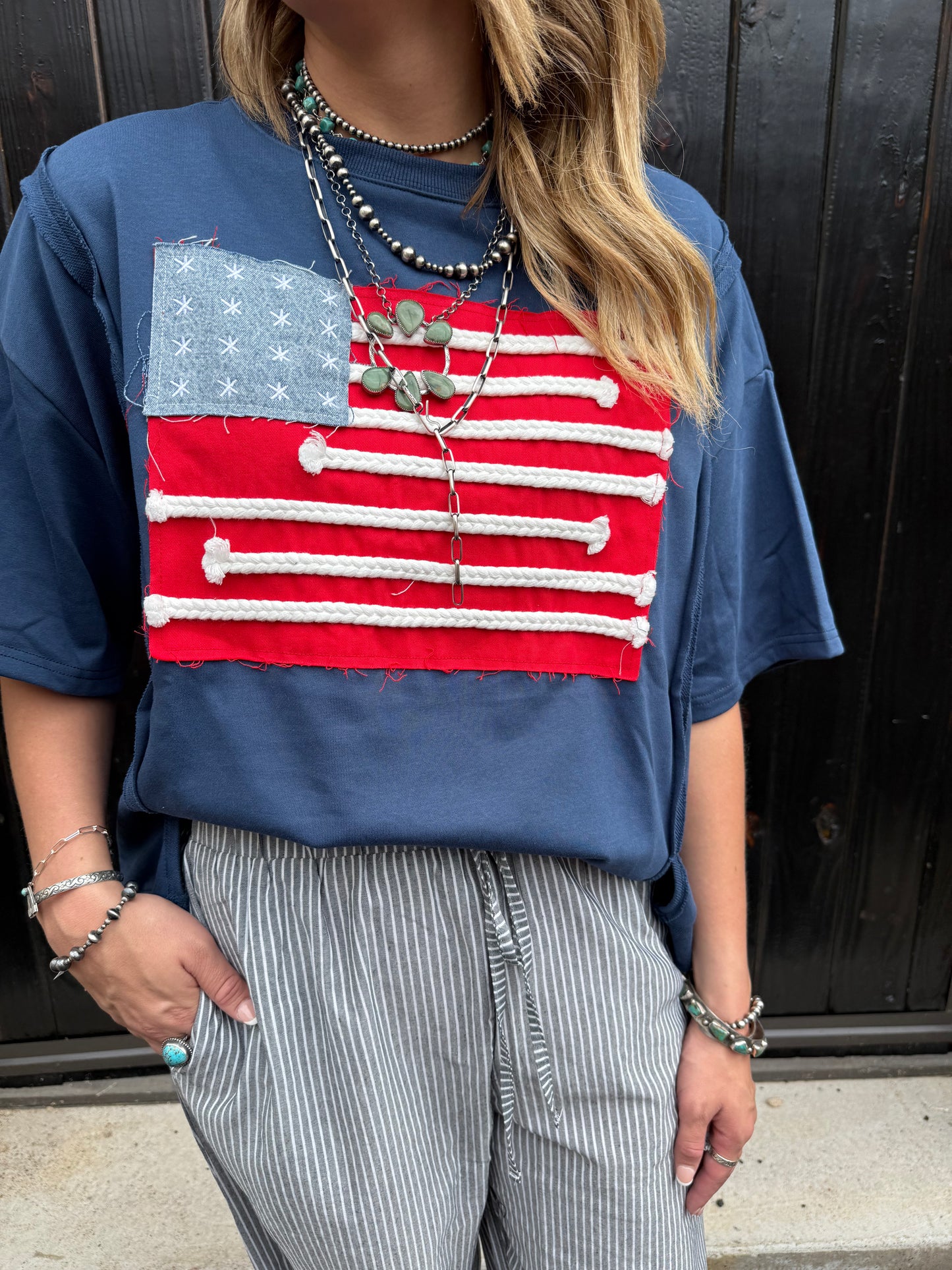 Boxy American Flag Top