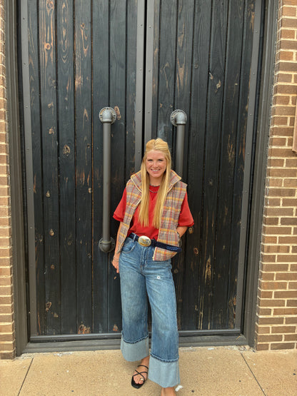 Cuffed Double Seam Jeans