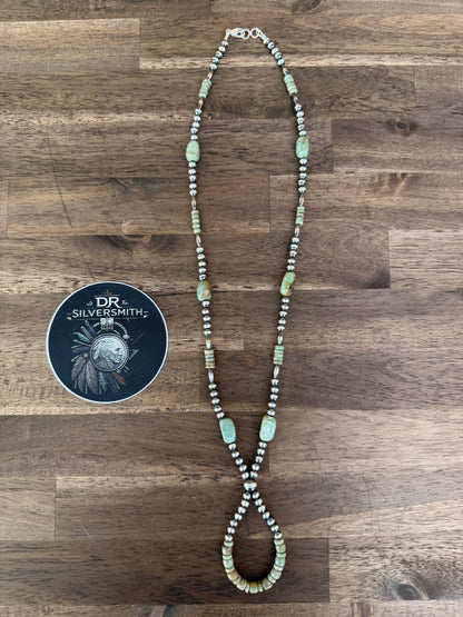 Necklace - 24” - 5mm - Green Turquoise - Torpedo