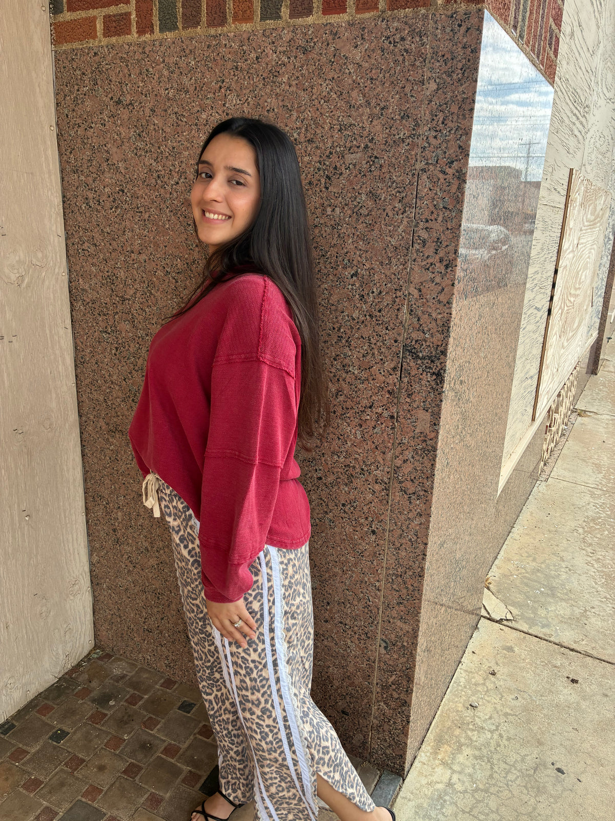 Tulip Leopard with Lace Pants