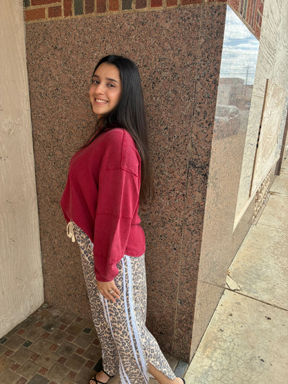 Tulip Leopard with Lace Pants