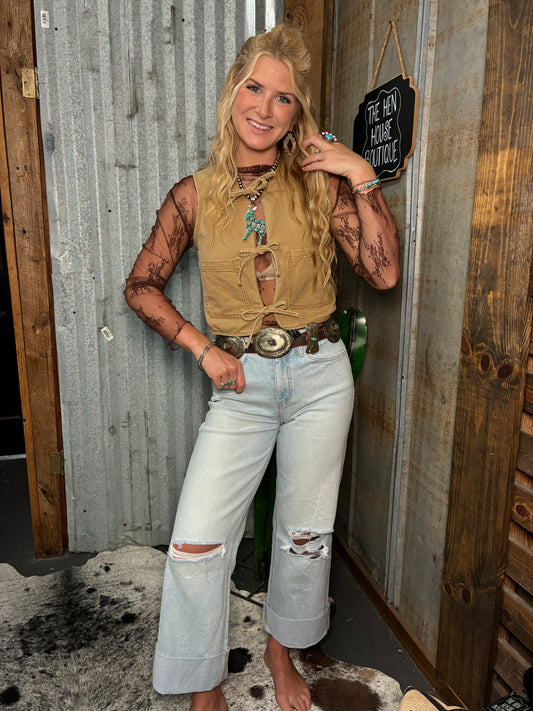Baggy Crop Wide With Cuff