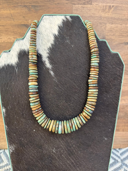 Necklace - 18” Gradual Green/Blue Turquoise