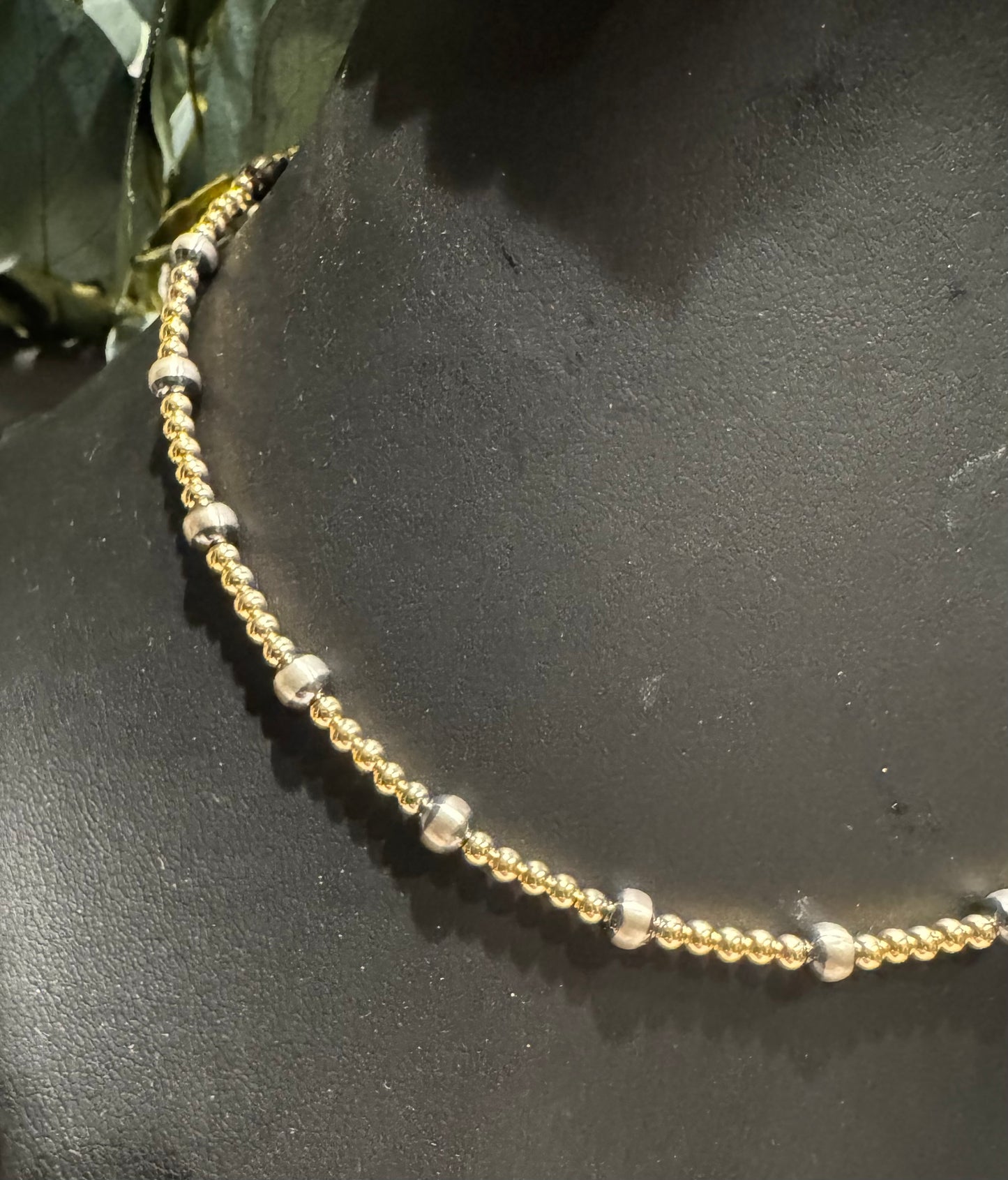 Choker - 3mm Gold-Filled Beads/ 5mm Sterling Silver Pearls