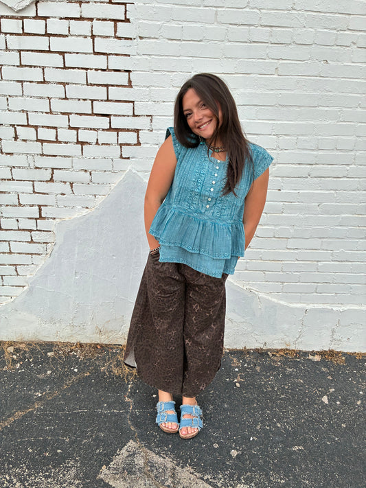 Sleeveless Cotton Blouse