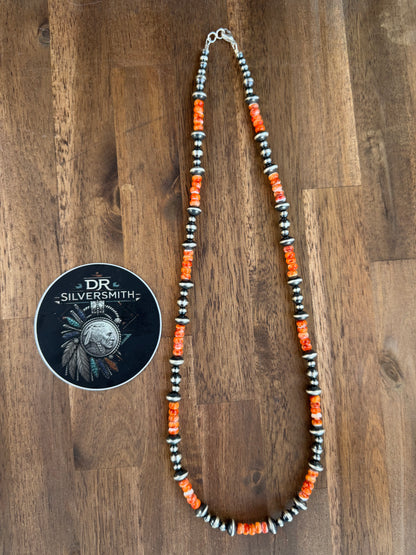 Necklace - 26“ - 5/7mm - 8mm Rondell & Spiny Oyster