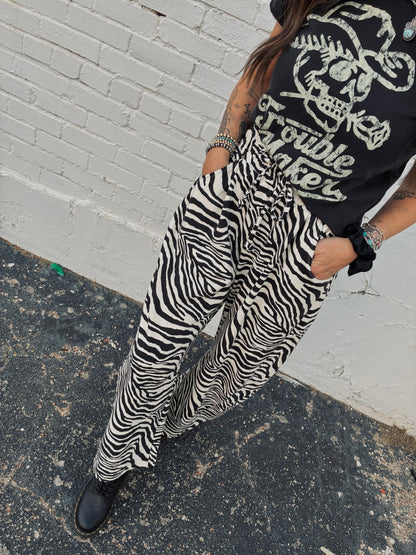 Zebra Barrel Sweats