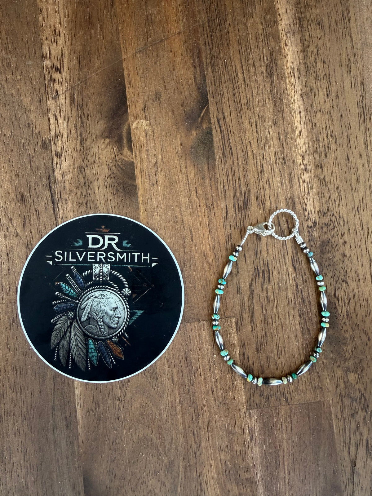 Bracelet - 3mm - Torpedo & Kingman Turquoise