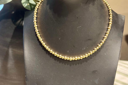 Necklace - 15" - 5mm and 4mm Gold-Filled Beads