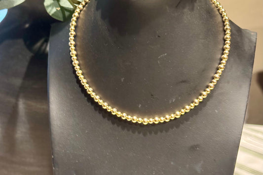 Necklace - 15" - 5mm and 4mm Gold-Filled Beads