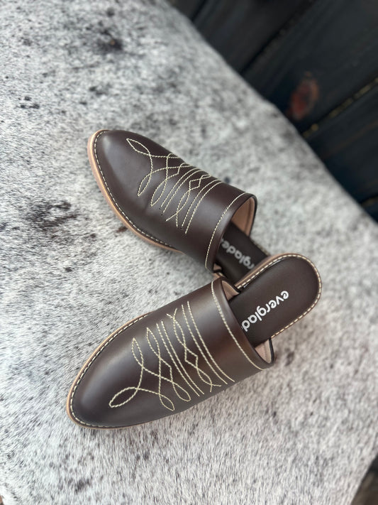 Boot Stitch Mule