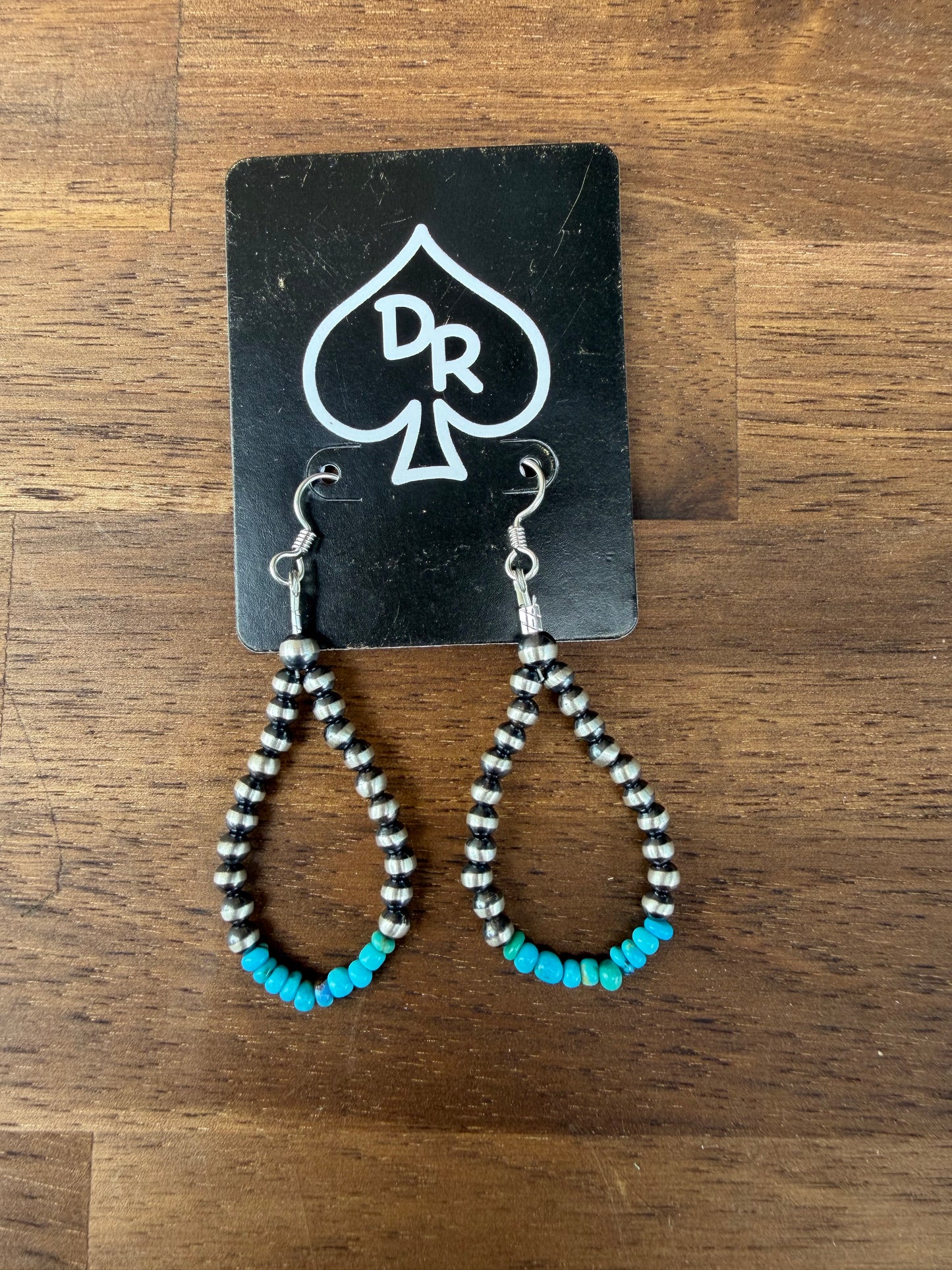 Earrings - 4mm & Kingman Turquoise