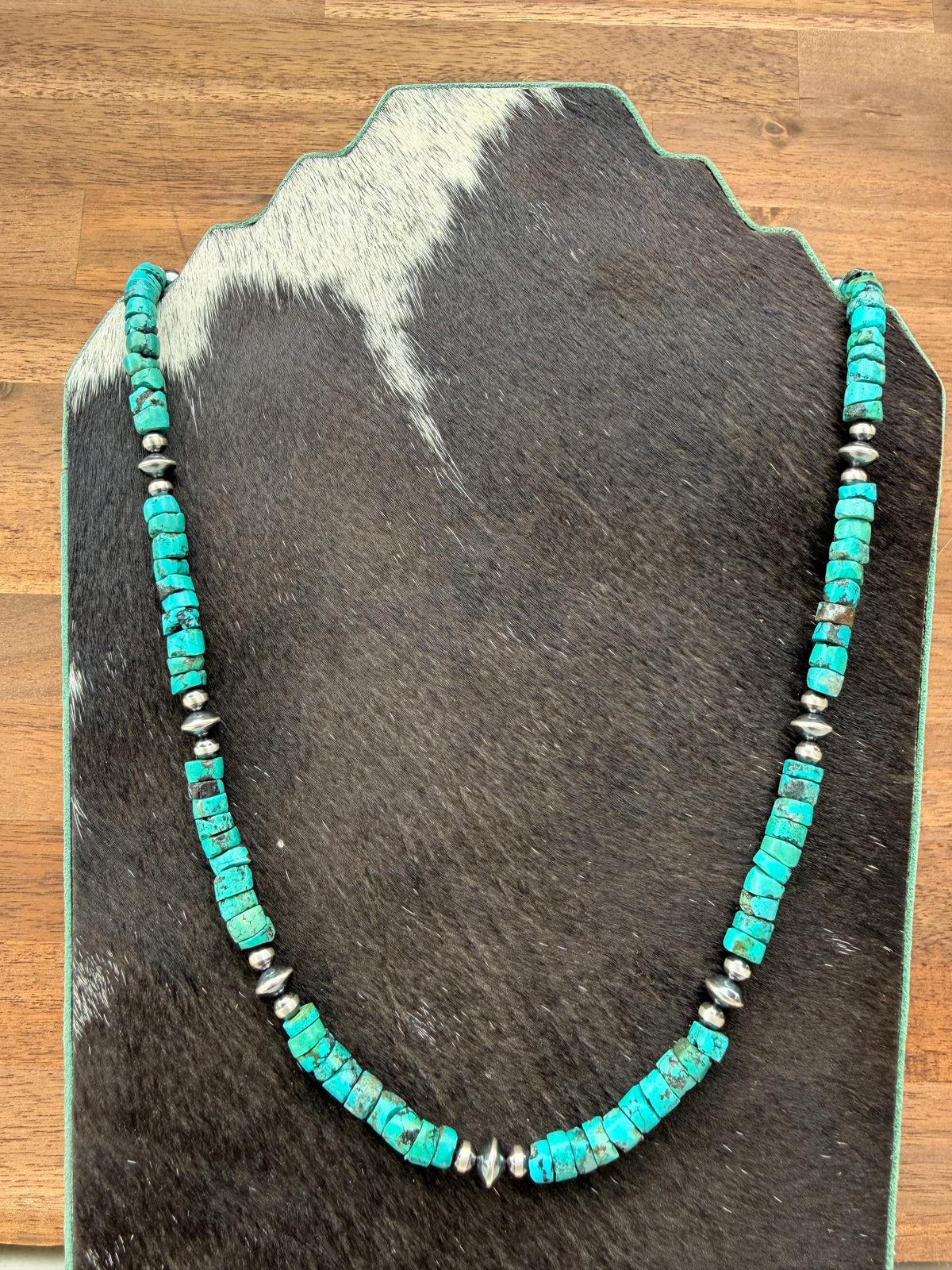 Necklace - 24” - 5mm + 8mm Rondell & Turquoise