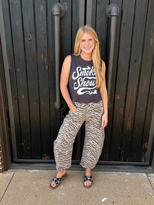 Zebra Barrel Jeans