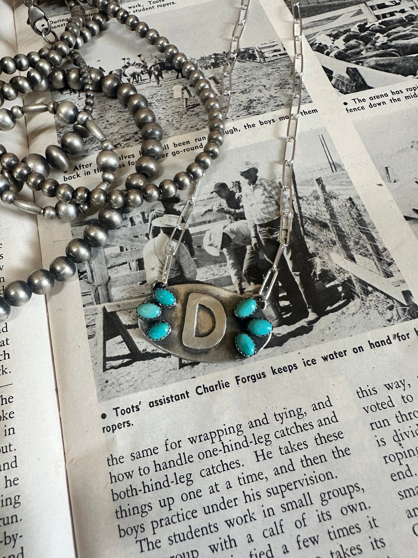 3 Stone Initial Necklaces