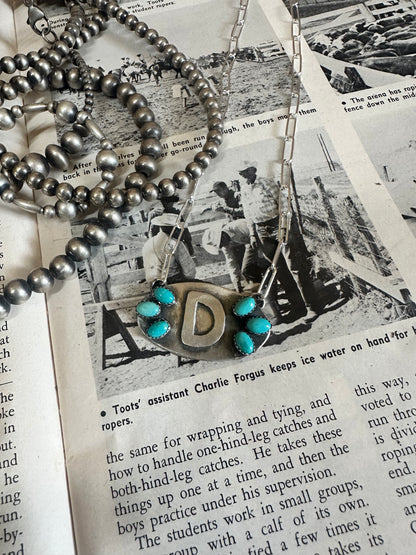 3 Stone Initial Necklaces